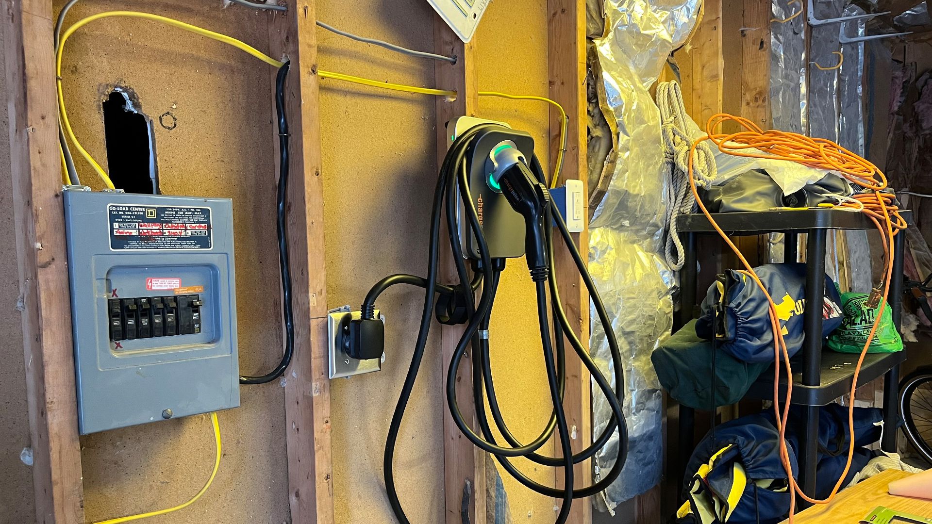 Level 2 EV charger installed in a Toronto home garage
